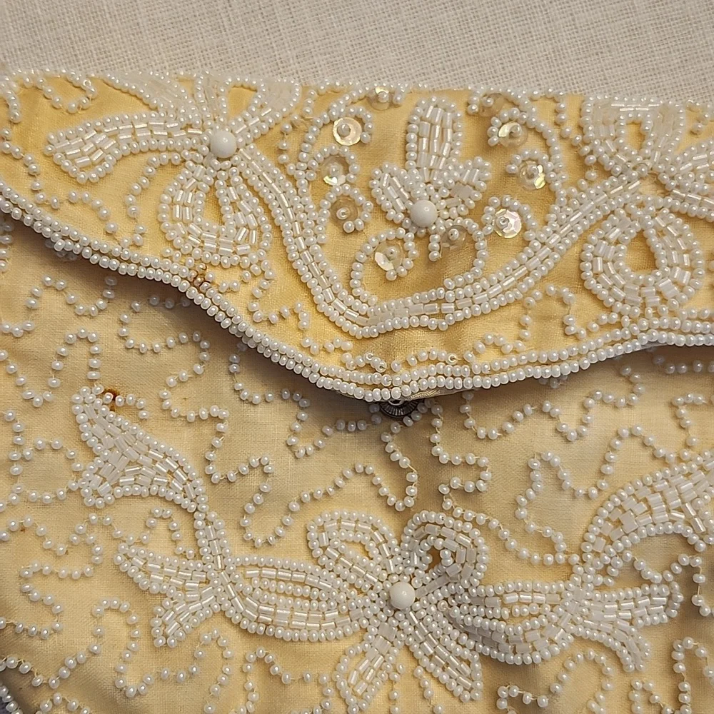 Walborg Vintage 1940's Hand Beaded Clutch, $55
